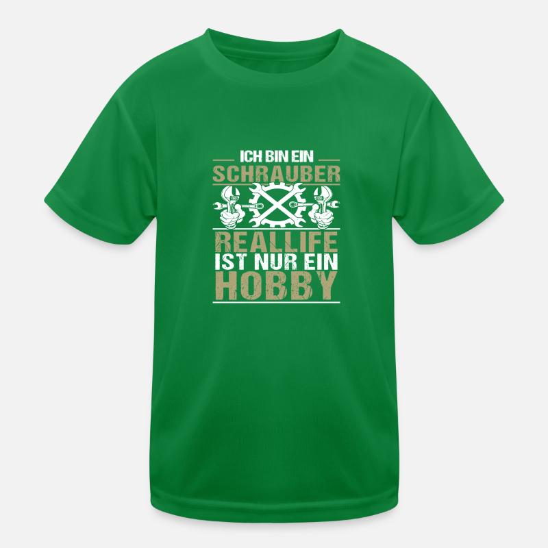 Ich bin ein schrauber Reallife ist nur ein Hobby Kinder Funktions-T-Shirt