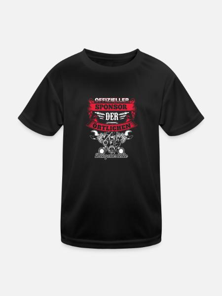 Offizieller sponsor der örtlichen Bußgeldstelle - Kinder Funktions-T-Shirt - Schwarz - Vorne