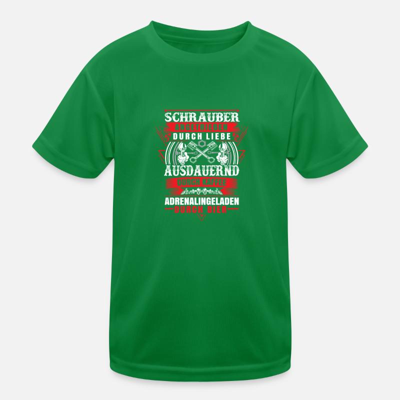 Schrauber angetrieben durch liebe Kinder Funktions-T-Shirt