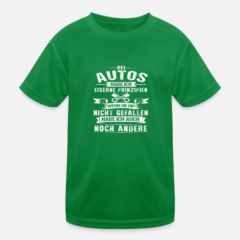 Bei autos habe ich eiserne prinzipien Kinder Funktions-T-Shirt