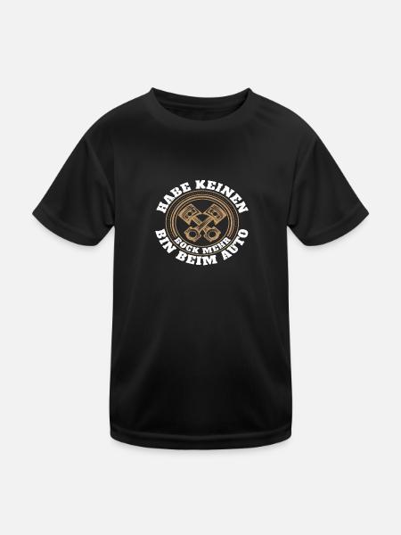 Habe keinen bock mehr bin beim Auto - Kinder Funktions-T-Shirt - Schwarz - Vorne