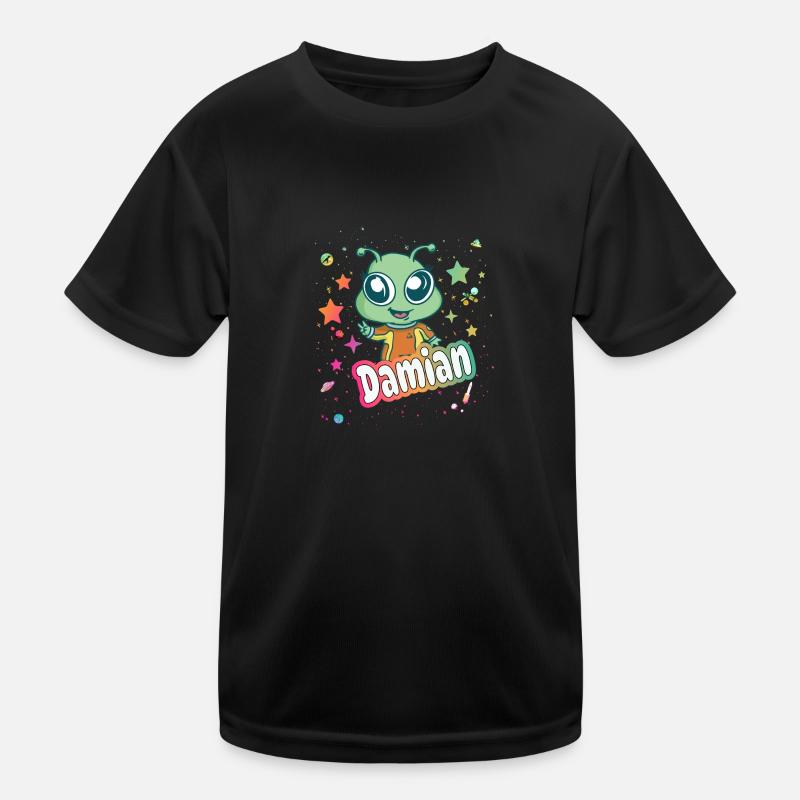 DAMIAN - Beau nom de garçon avec un extraterrestre mignon T-shirt sport Enfant