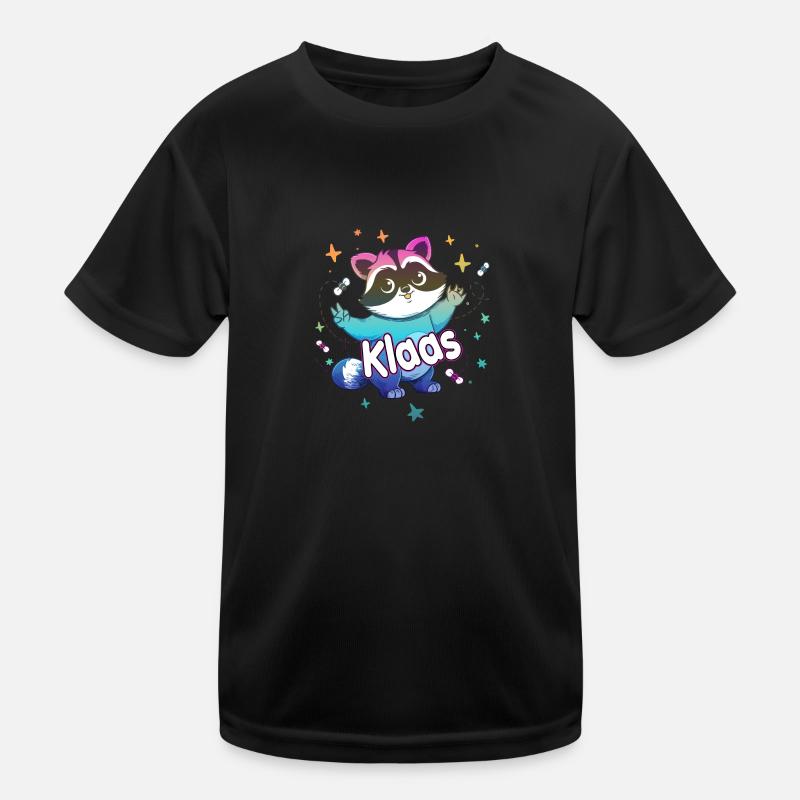 KLAAS - Beau nom de garçon avec un raton laveur mignon T-shirt sport Enfant
