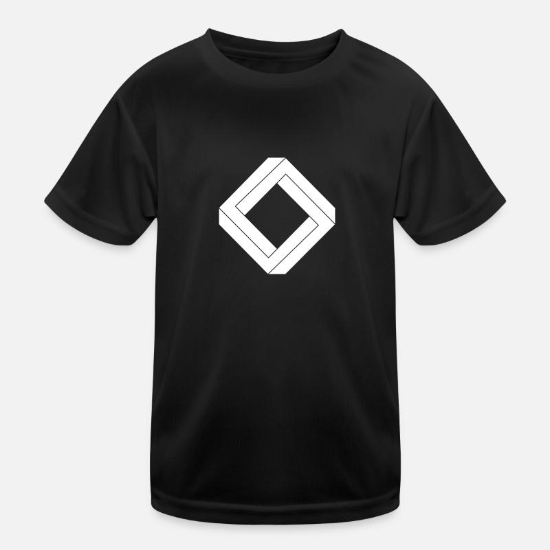 carré impossible blanc design T-shirt sport Enfant