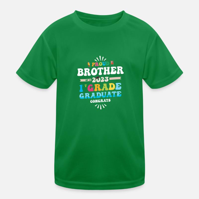 Stolzer Bruder einer 1. Klasse von 2023 Kinder Funktions-T-Shirt