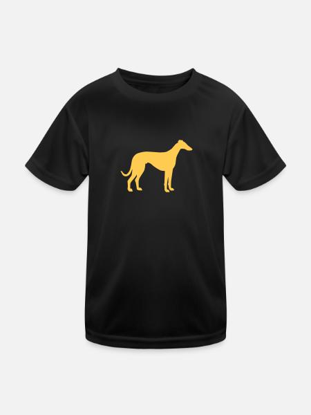 Italian Greyhound - T-shirt sport Enfant - noir - Devant