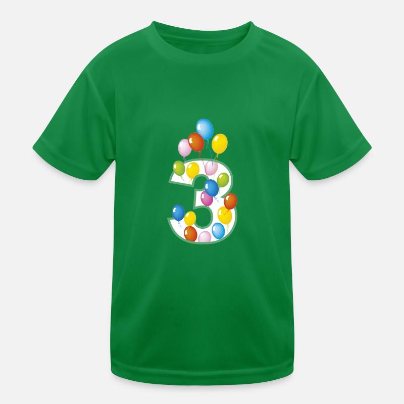 dritter Geburtstag 3 Jahre Kinder Funktions-T-Shirt