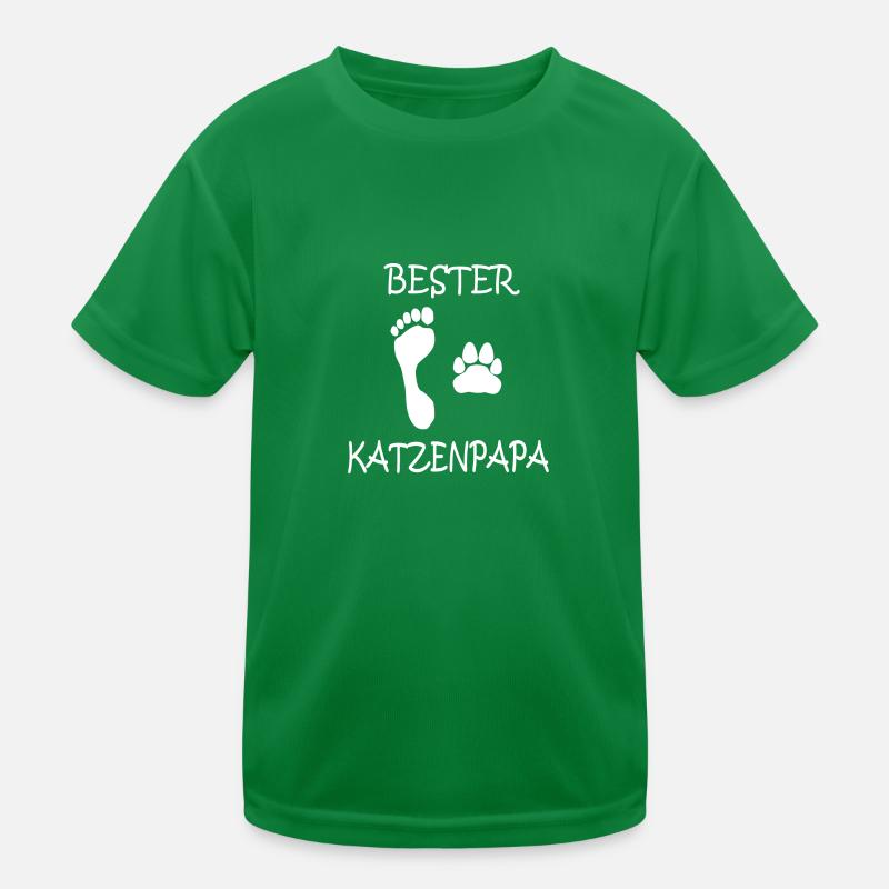 Bester KATZENPAPA Kinder Funktions-T-Shirt