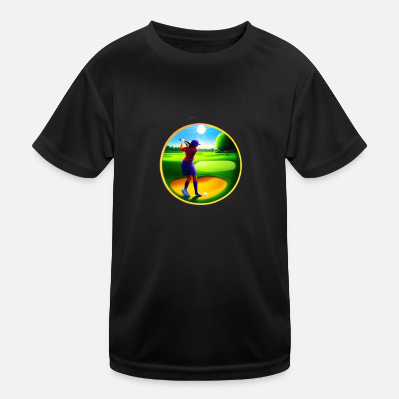 Golf Girl Multicolor Kinder Funktions-T-Shirt