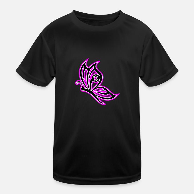 papillon rose T-shirt sport Enfant