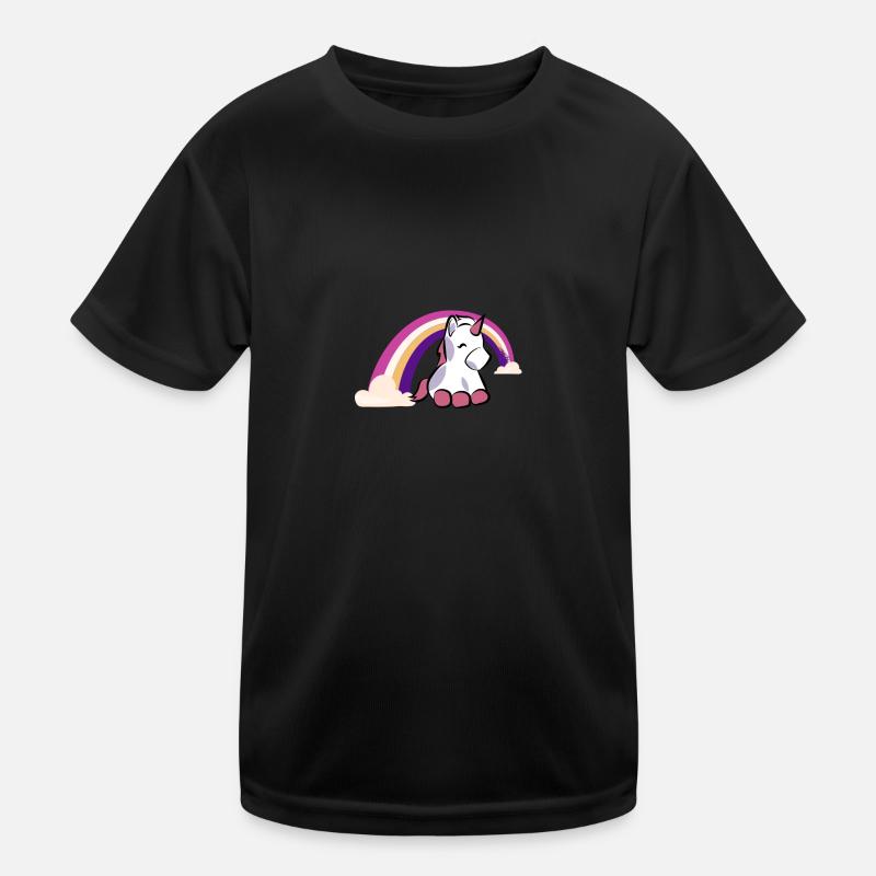 Unicorn & Rainbow Design Kids Functional T-Shirt
