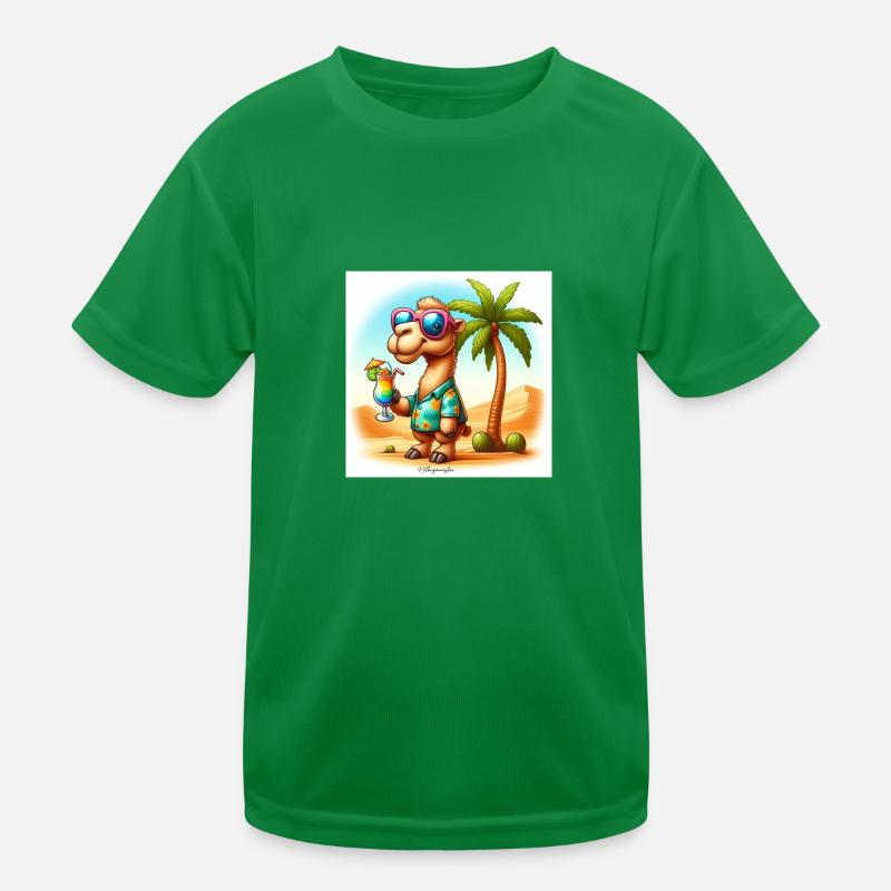 Camel on holiday Kids Functional T-Shirt