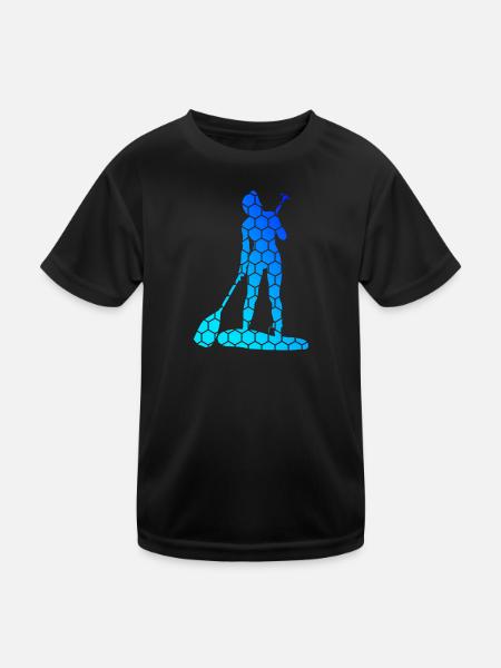 Men's Stand up Paddling Board Standup Paddling - Kids Functional T-Shirt - black - Front