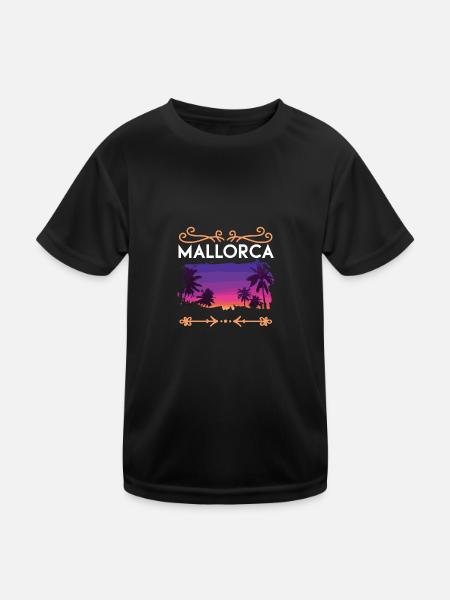 Mallorca - Kinder Funktions-T-Shirt - Schwarz