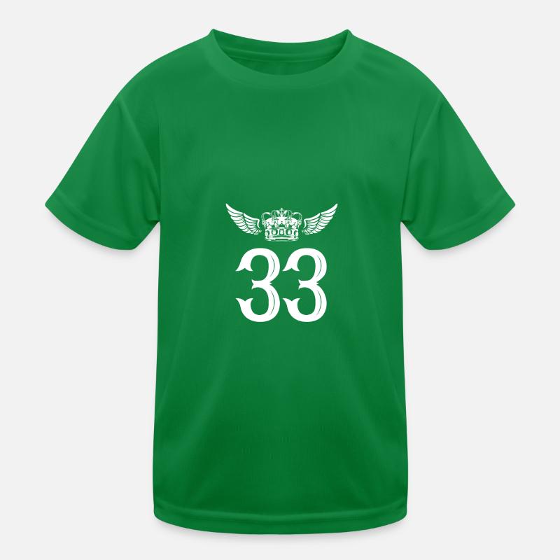 33 Number crown Kids Functional T-Shirt