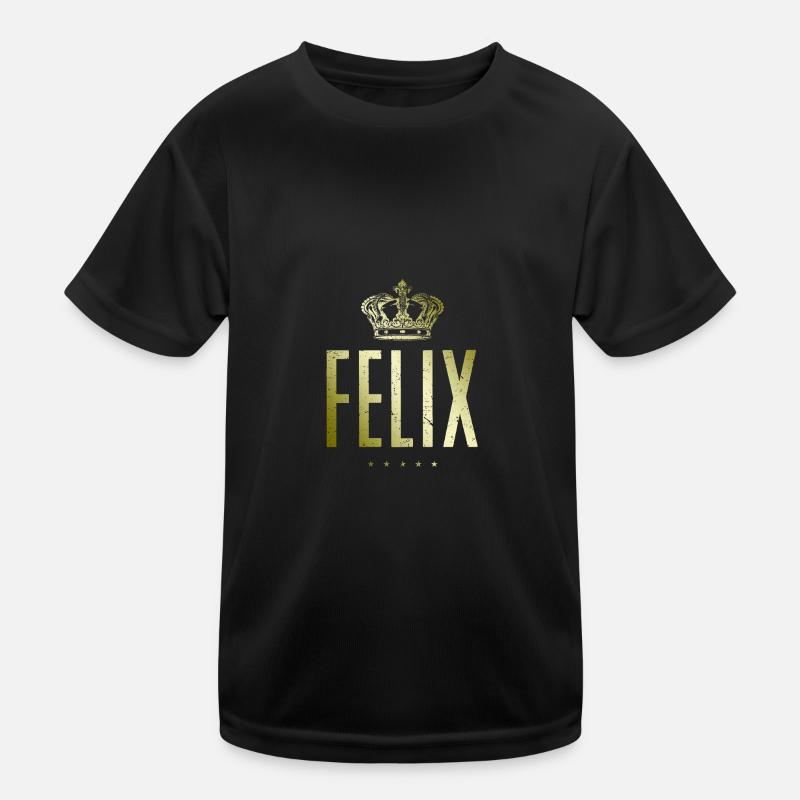 Felix - Kinder Funktions-T-Shirt - Schwarz