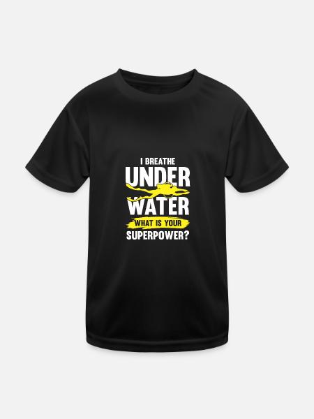 diving saying - Kids Functional T-Shirt - black - Front