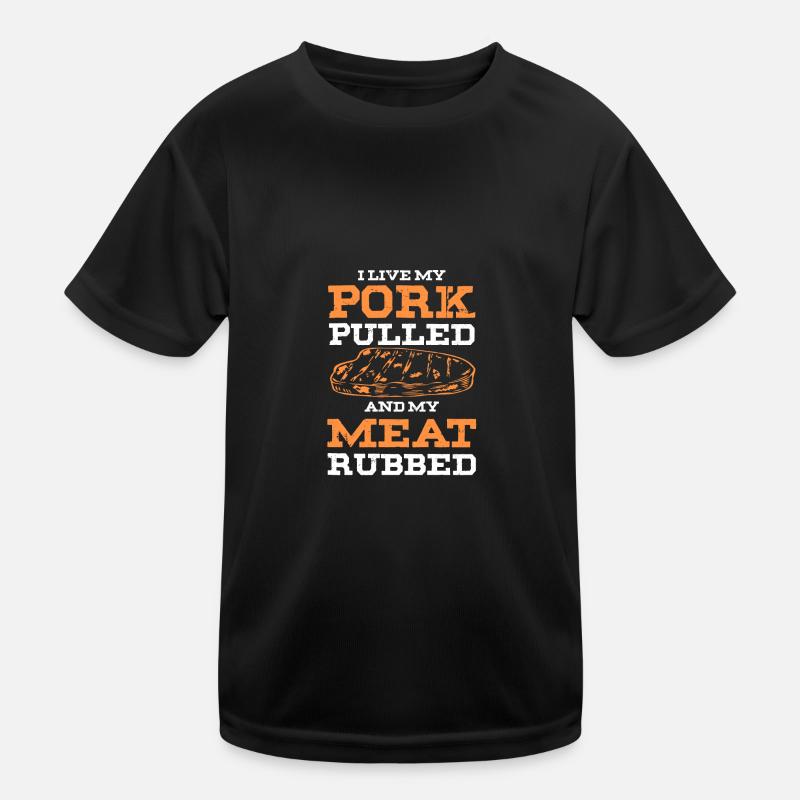 pork grill spruch Kids Functional T-Shirt