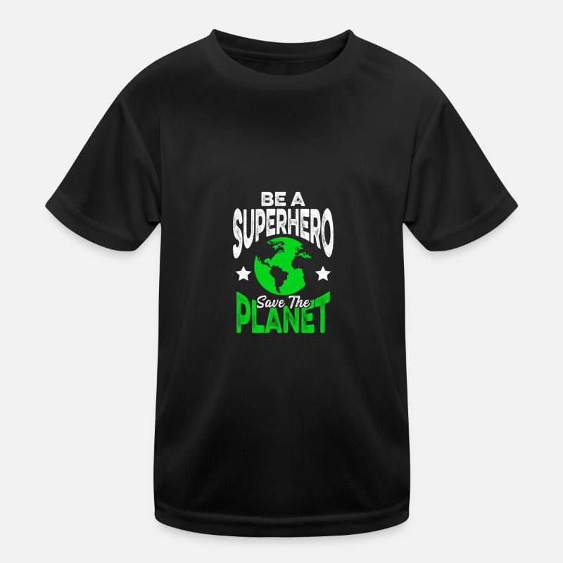 Planet superheld umweltschutz Kinder Funktions-T-Shirt