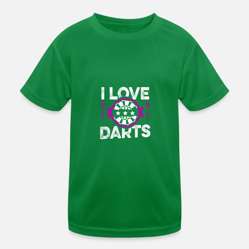 i love darts Kinder Funktions-T-Shirt