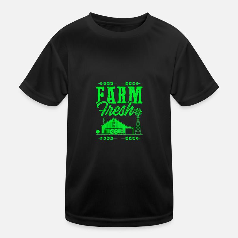 farm fresh spruch Kinder Funktions-T-Shirt