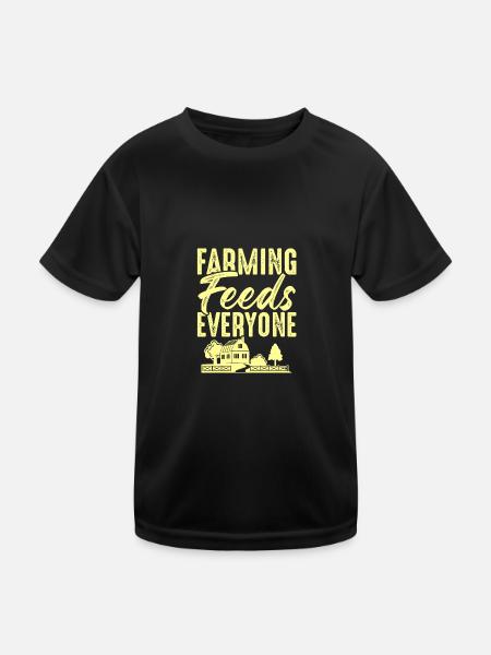 farm farming - Kids Functional T-Shirt - black - Front