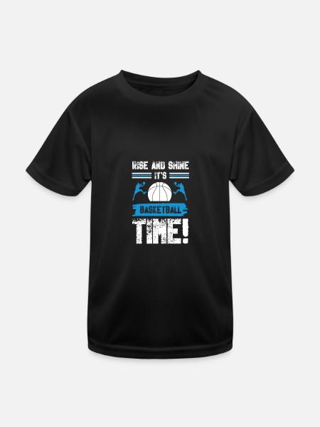 basketball cooler spruch - Kinder Funktions-T-Shirt - Schwarz - Vorne