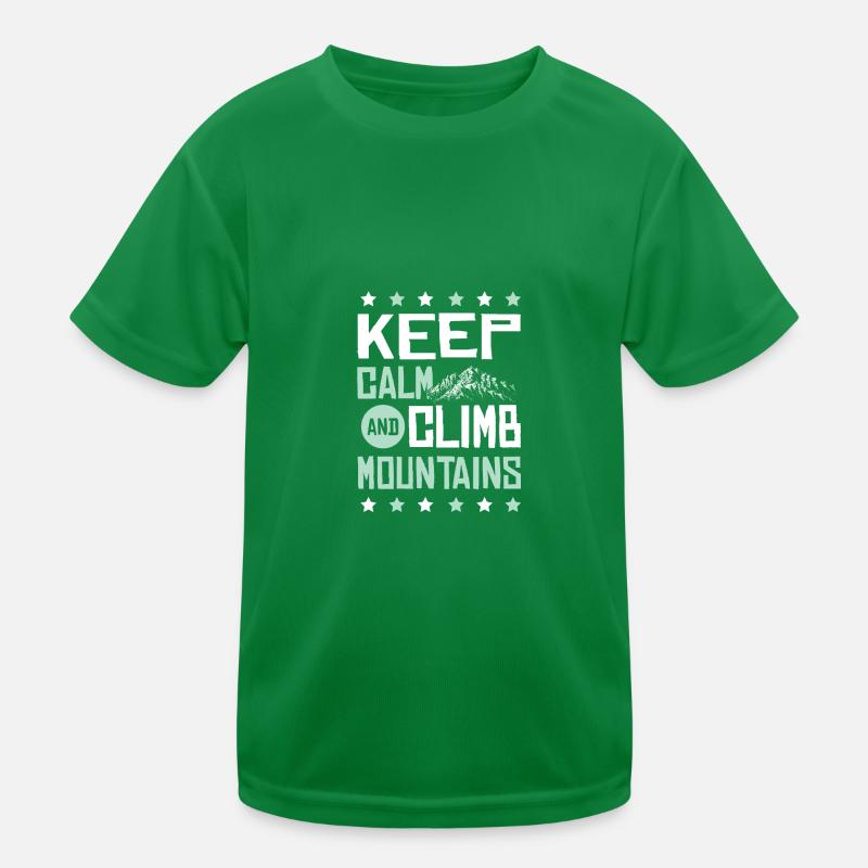 keep calm klettern Kinder Funktions-T-Shirt