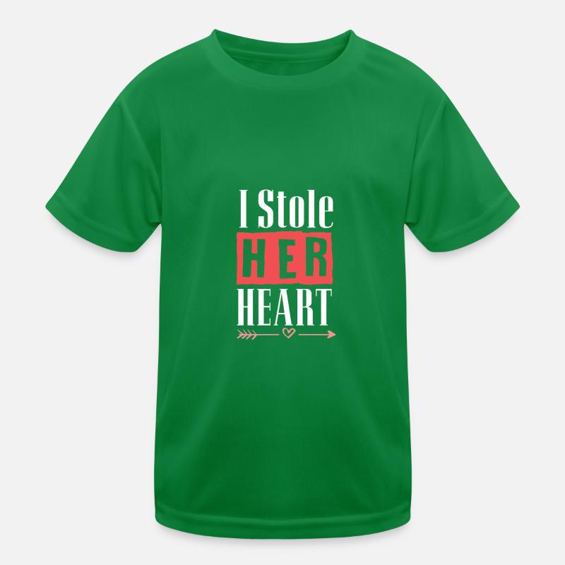 I stole her heart couples Kids Functional T-Shirt