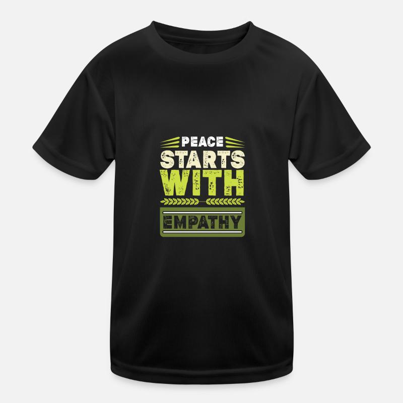 frieden vegan spruch Kinder Funktions-T-Shirt