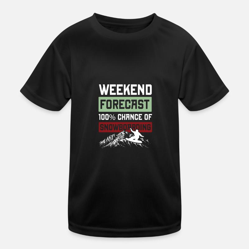 Snowboarding Weekend Kids Functional T-Shirt