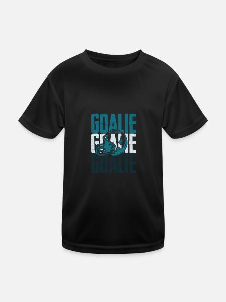 ice hockey goalie spruch - Kinder Funktions-T-Shirt - Schwarz