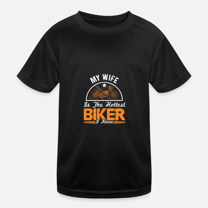 motorrad ehefrau spruch Kinder Funktions-T-Shirt