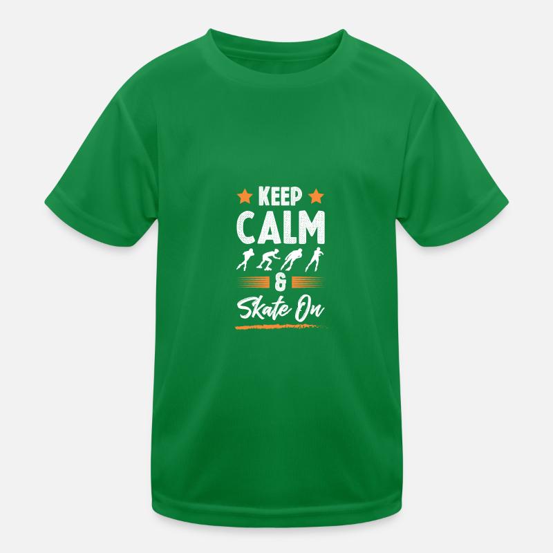 keep calm skate Kinder Funktions-T-Shirt