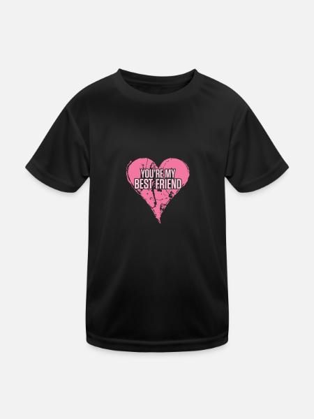 mein bester freund - Kinder Funktions-T-Shirt - Schwarz - Vorne