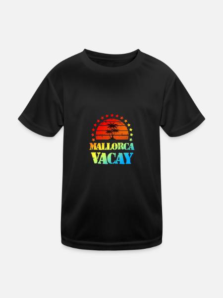 Majorca Holidays - Kids Functional T-Shirt - black - Front
