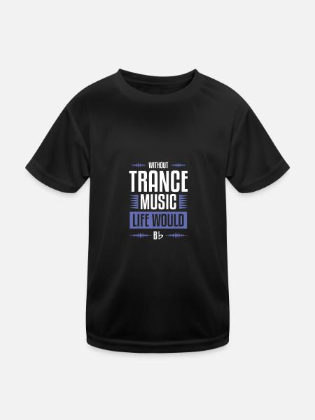Trance Music - Kids Functional T-Shirt - black - Front