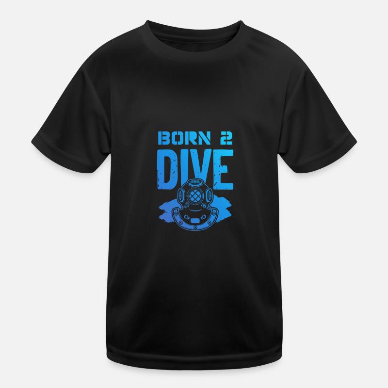 geboren zu tauchen Kinder Funktions-T-Shirt