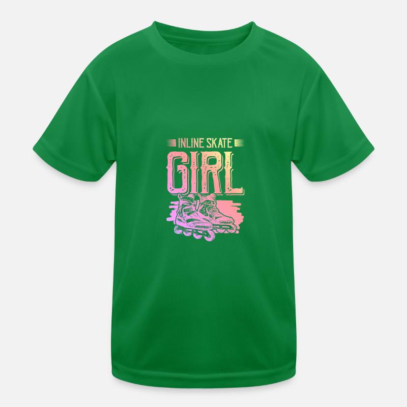 skate inline mädchen Kinder Funktions-T-Shirt