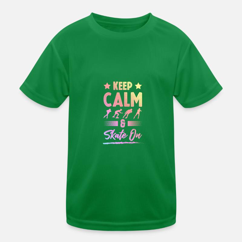 keep calm skate Kids Functional T-Shirt