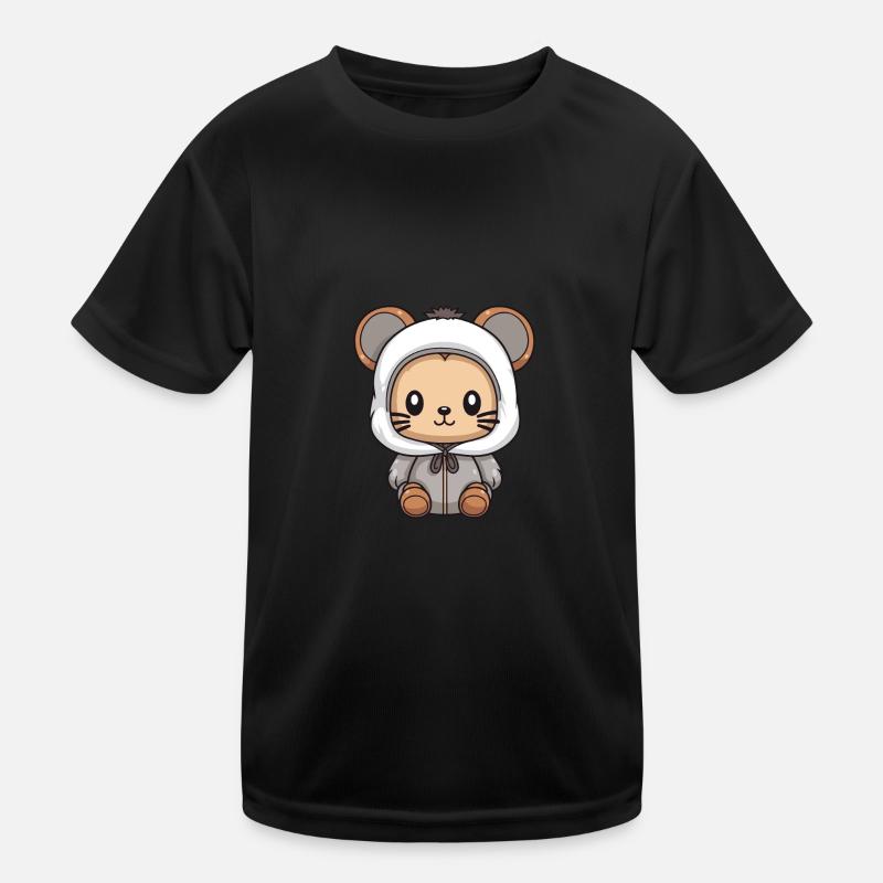 Maus Winter Tier Niedlich Comic Kinder Funktions-T-Shirt