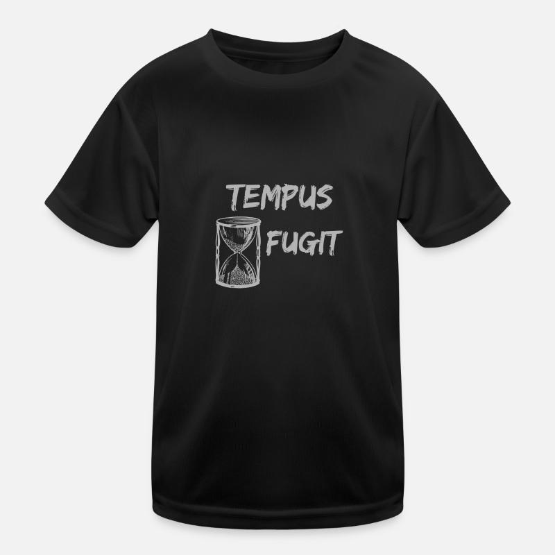 Tempus fugit - Kids Functional T-Shirt - black