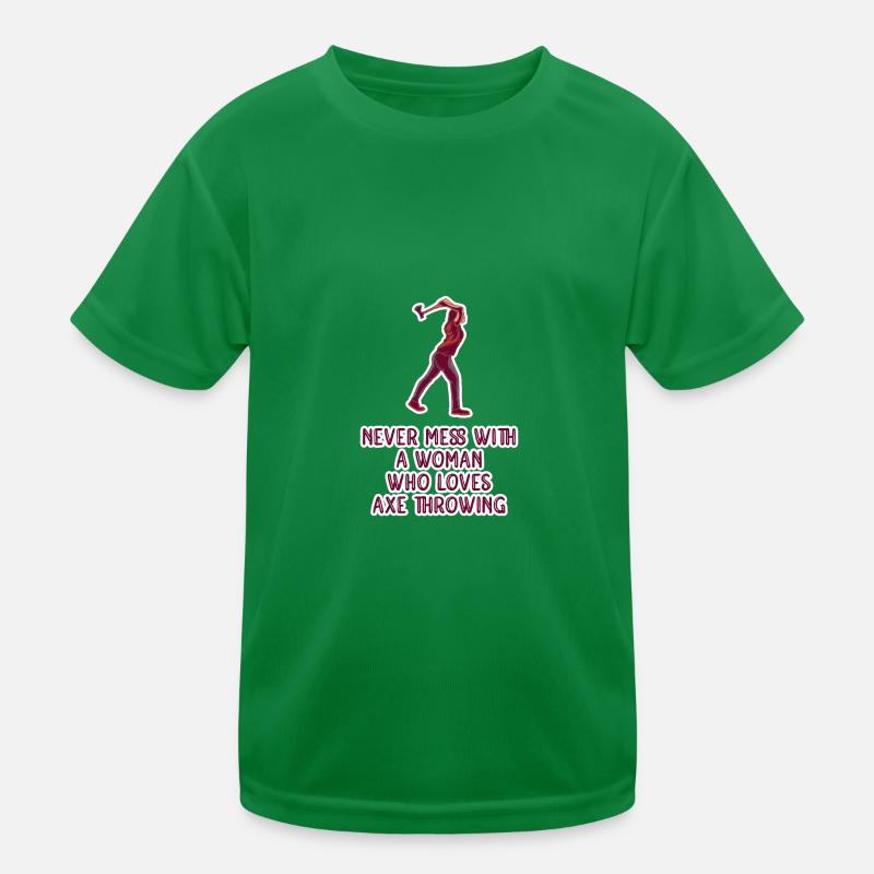 Axt werfen Axtwerfen Kinder Funktions-T-Shirt