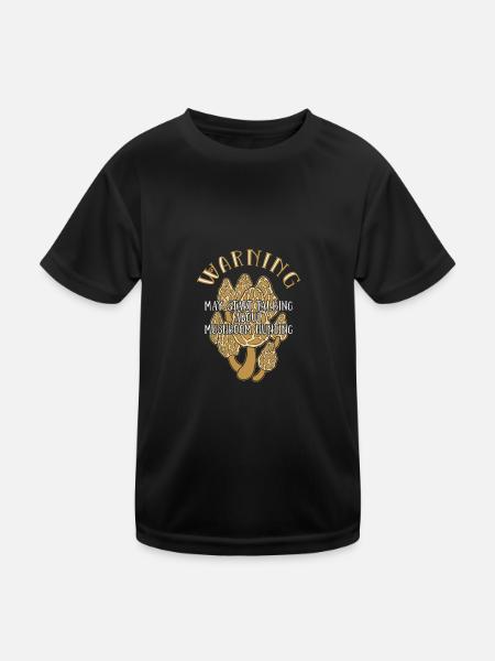Mushroom pickers collect mushroom pickers - Kids Functional T-Shirt - black - Front