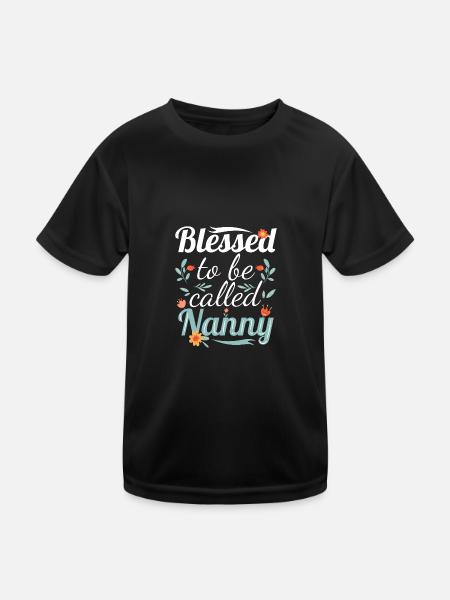 Nanny Babysitterin Tagesmutter - Kinder Funktions-T-Shirt - Schwarz - Vorne