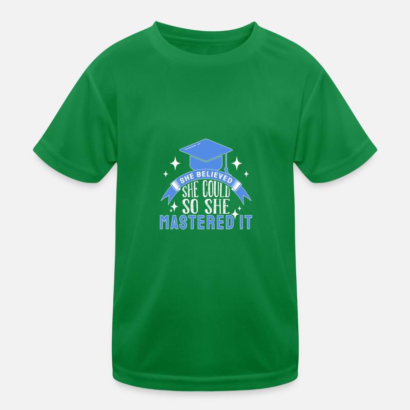 Master Abschluss Universität Kinder Funktions-T-Shirt