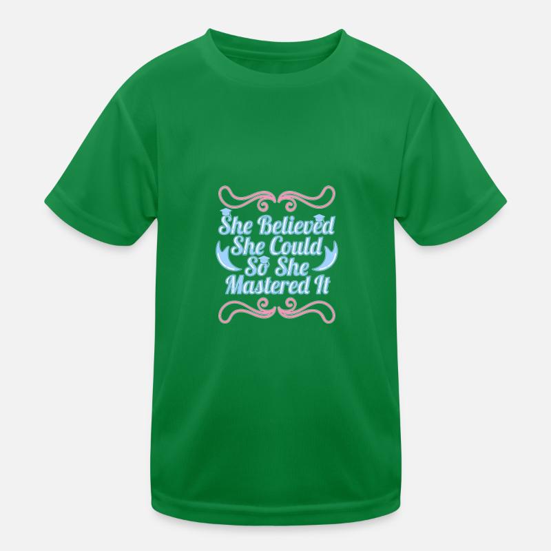 Master Abschluss Universität Kinder Funktions-T-Shirt