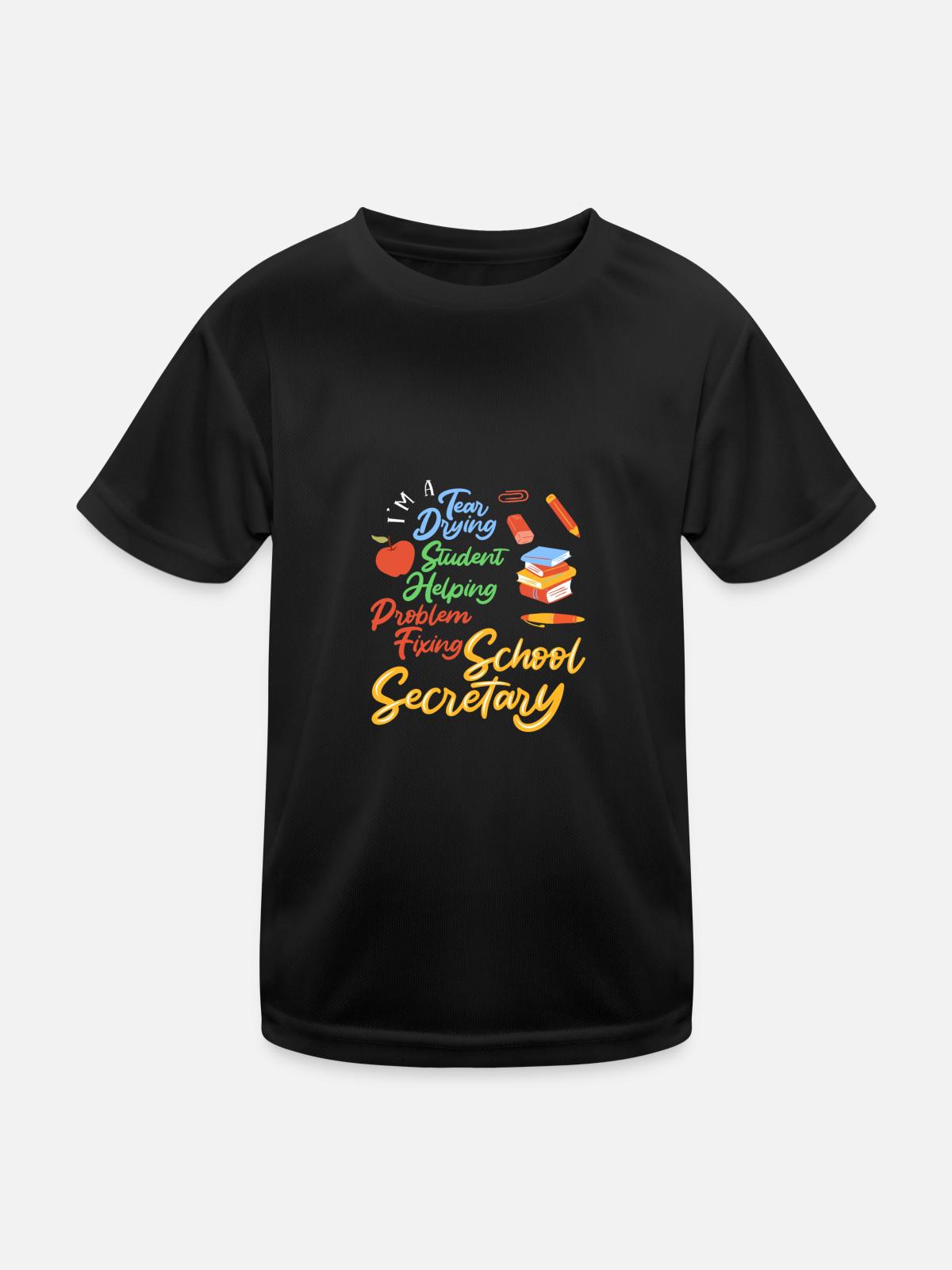Paraprofessional - Kinder Funktions-T-Shirt - Schwarz - Vorne