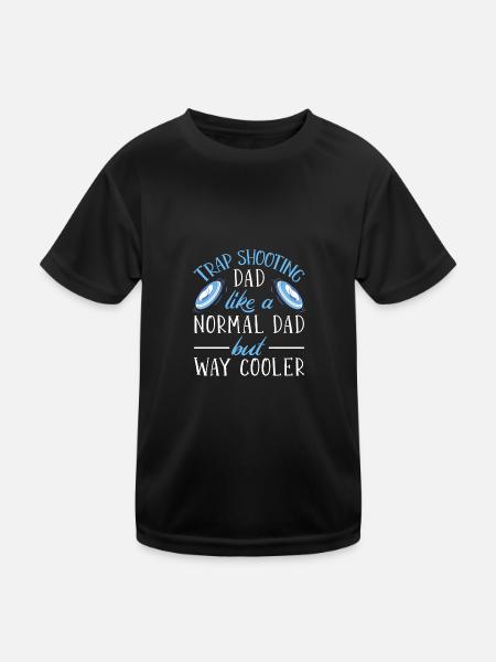 Clay pigeon shooting - Kids Functional T-Shirt - black - Front