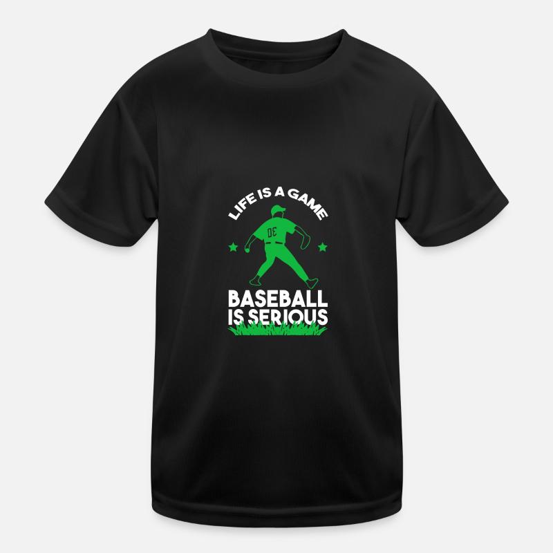 Baseballspieler Baseball Kinder Funktions-T-Shirt